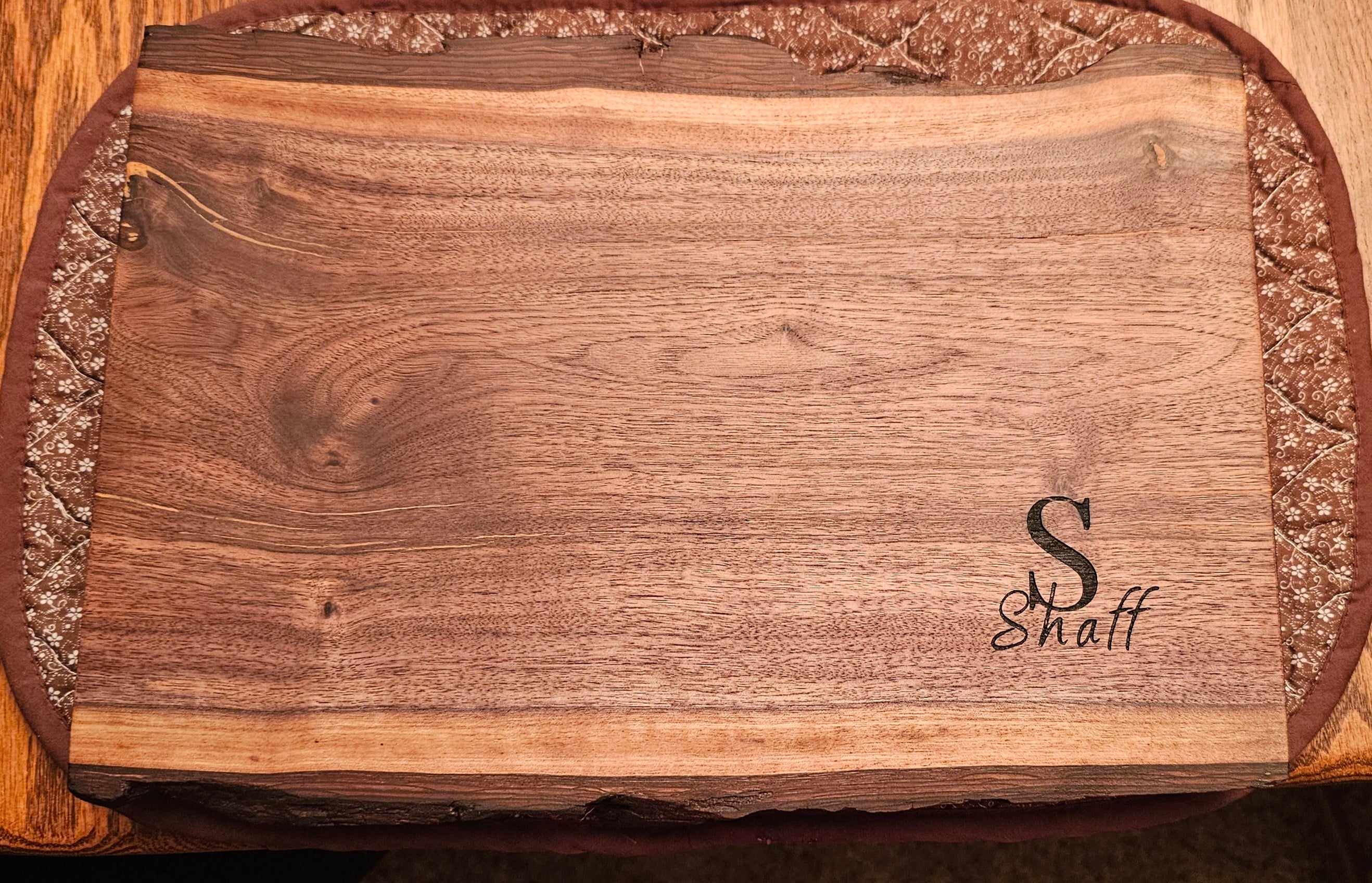 Black Walnut Live Edge Serving Tray/Cutting Board