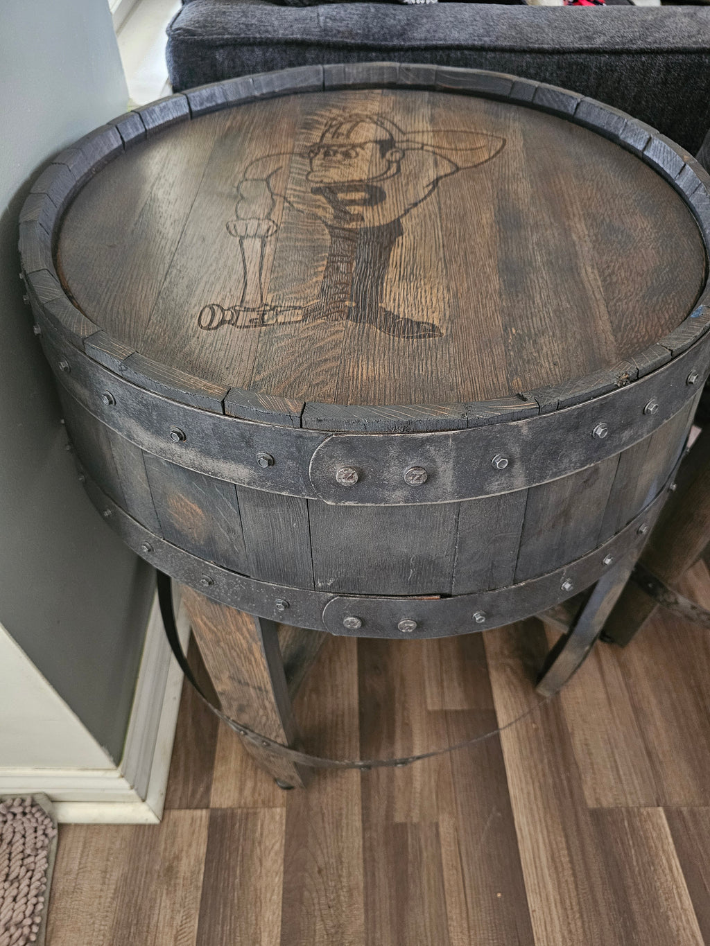 Quarter Bourbon Barrel Table