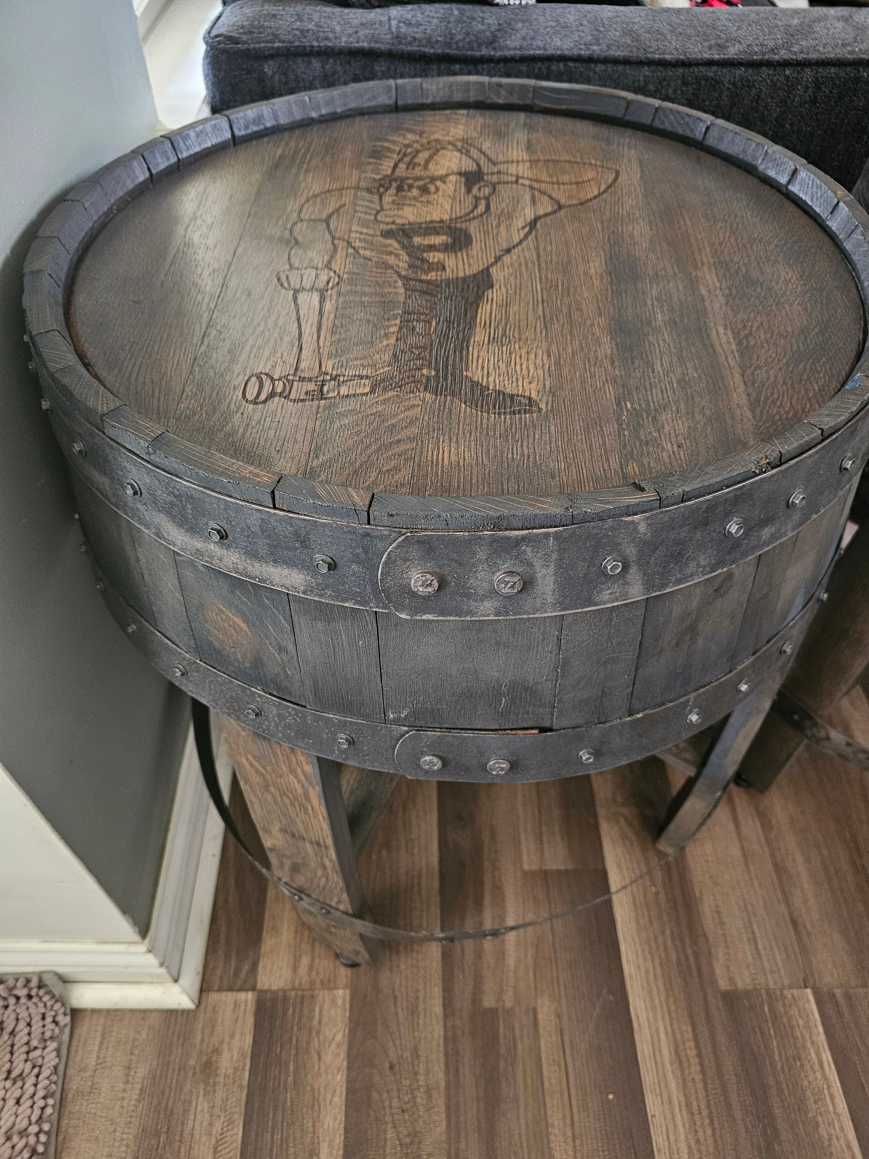 Quarter Bourbon Barrel Table