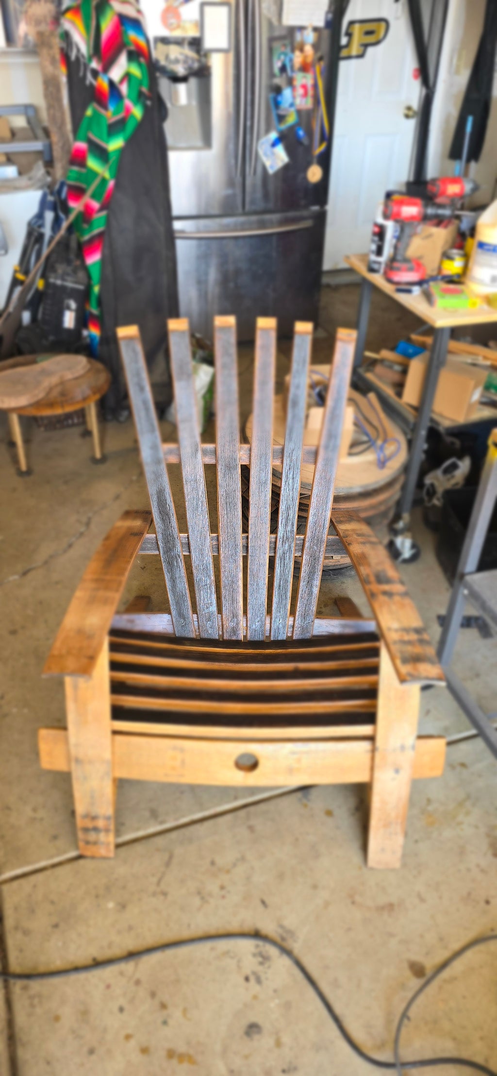 Bourbon Barrel Stave Adirondack Chair
