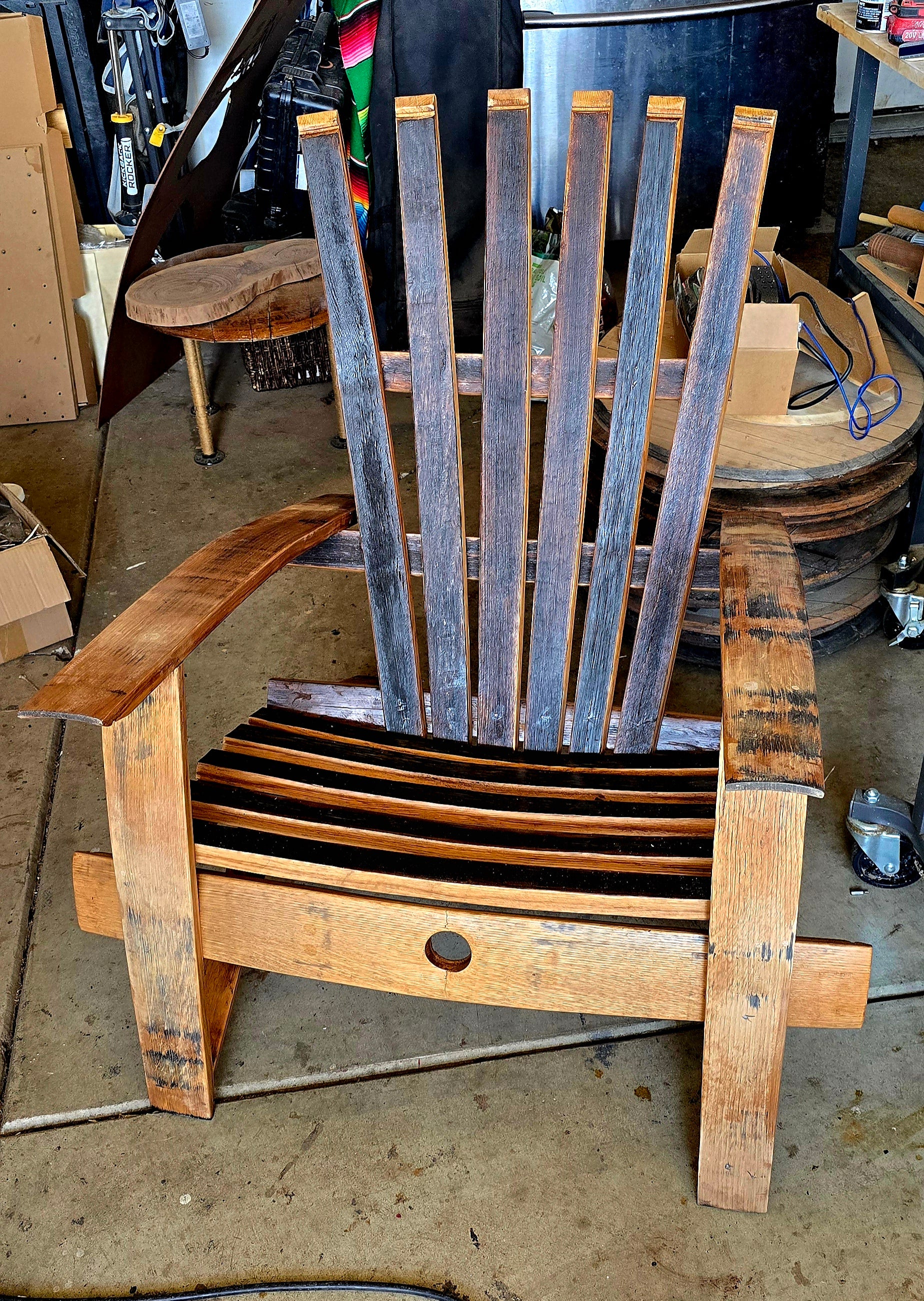 Bourbon Barrel Stave Adirondack Chair
