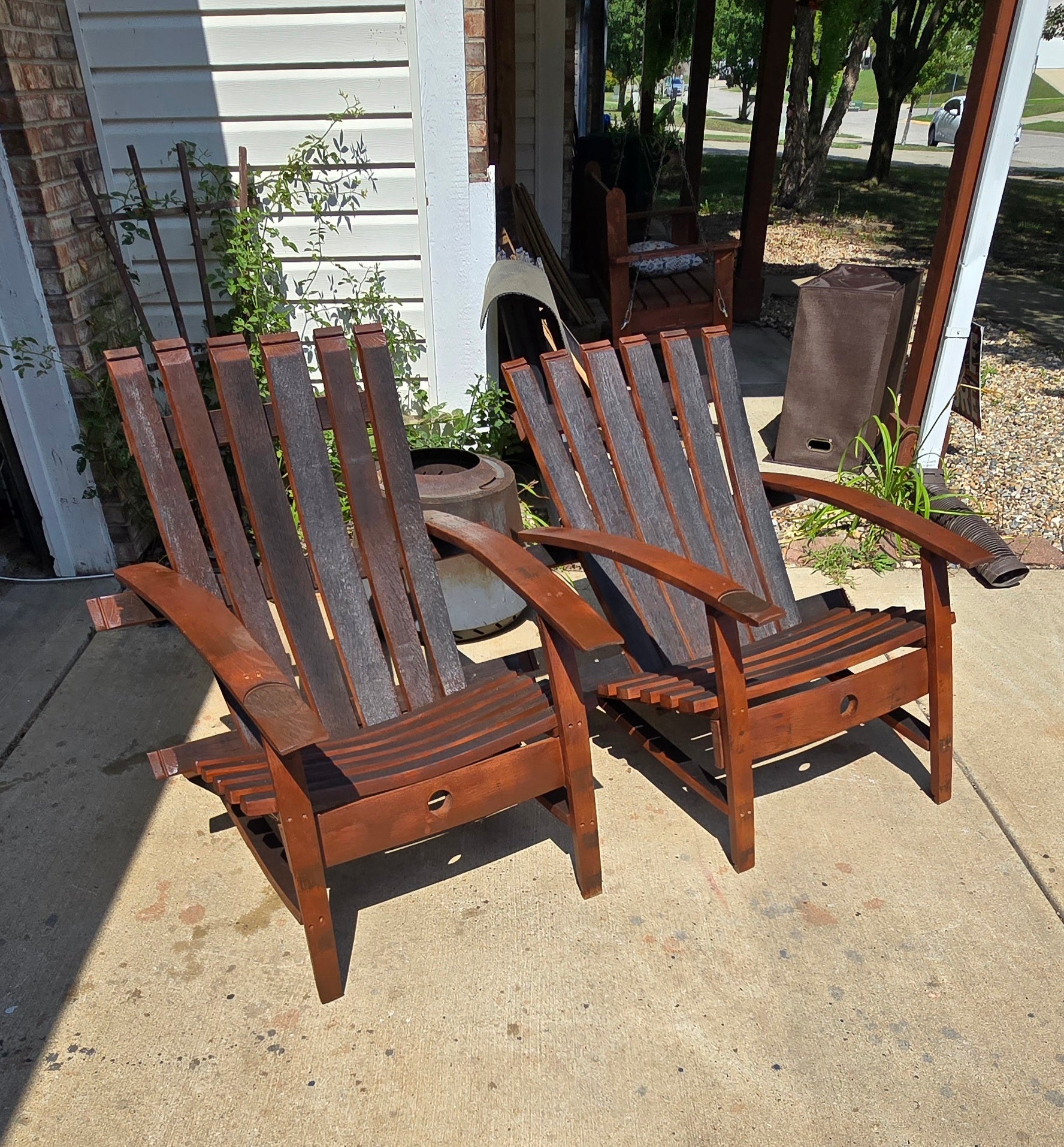 Bourbon Barrel Stave Adirondack Chair