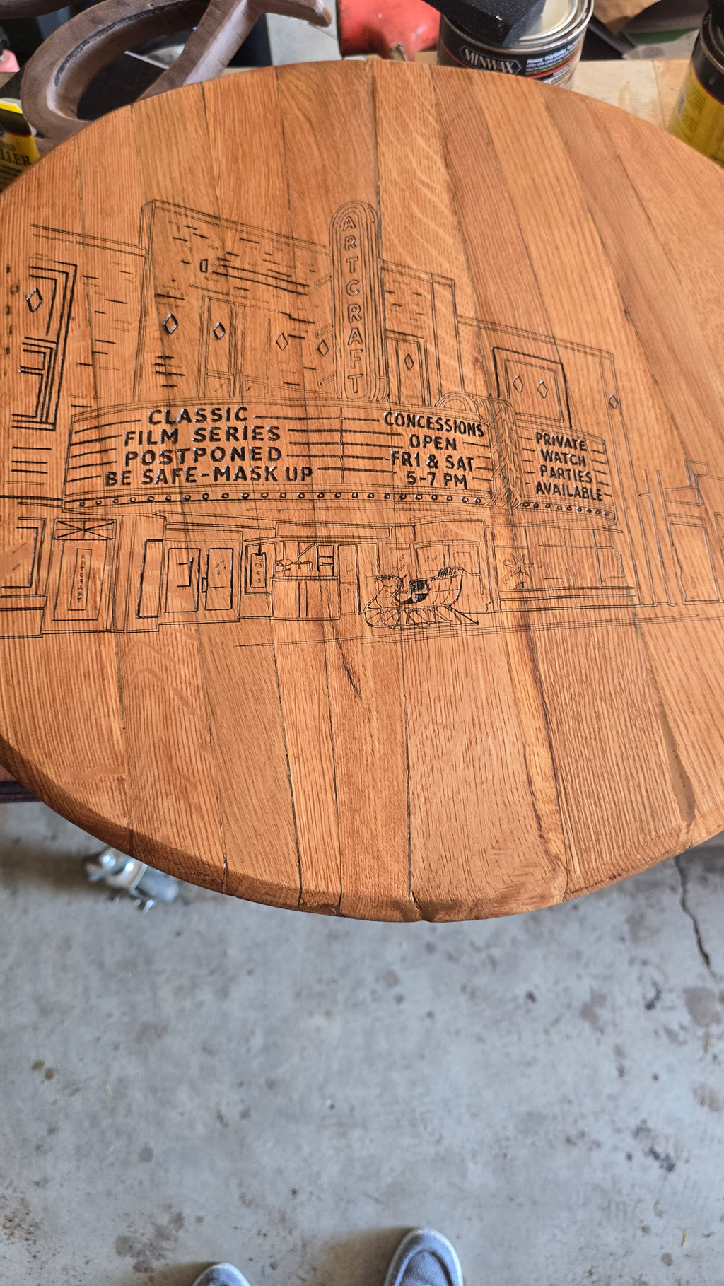 Custom bourbon barrel wall sign