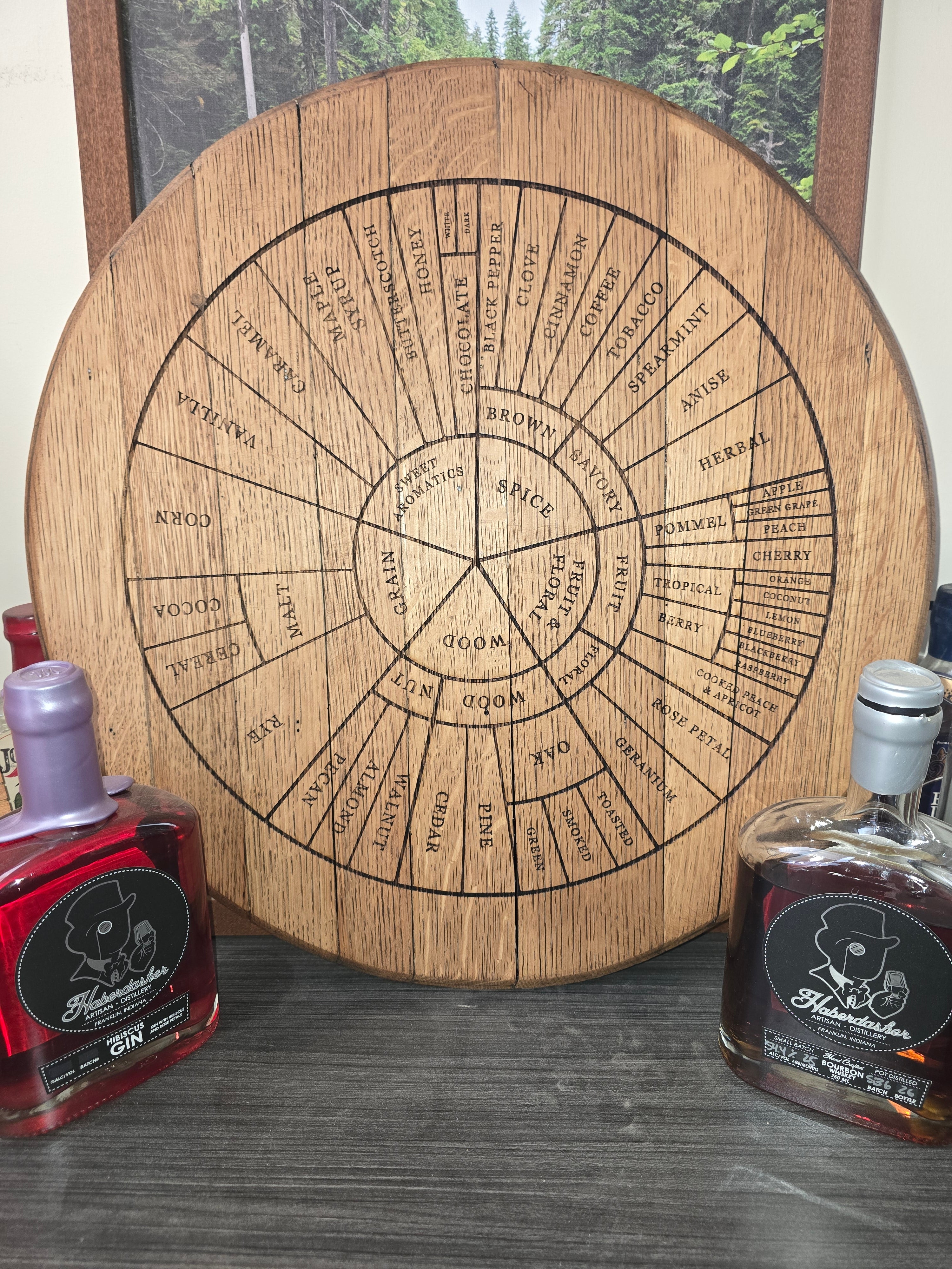 Custom bourbon barrel wall sign