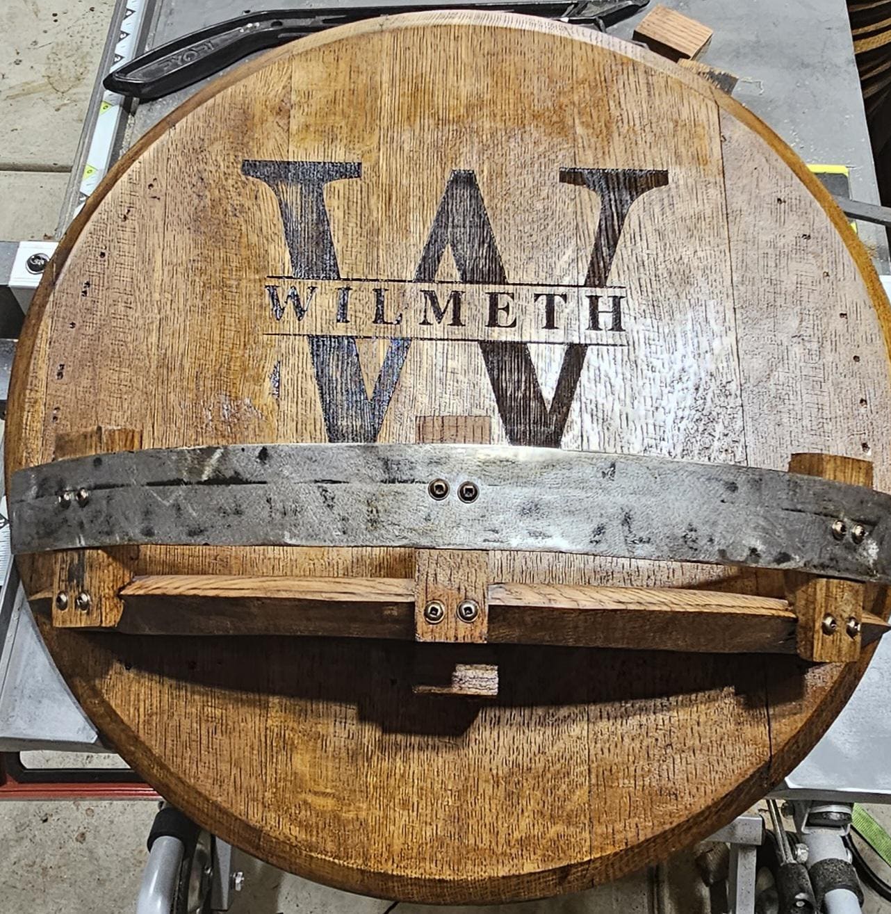 Bourbon barrel shelf