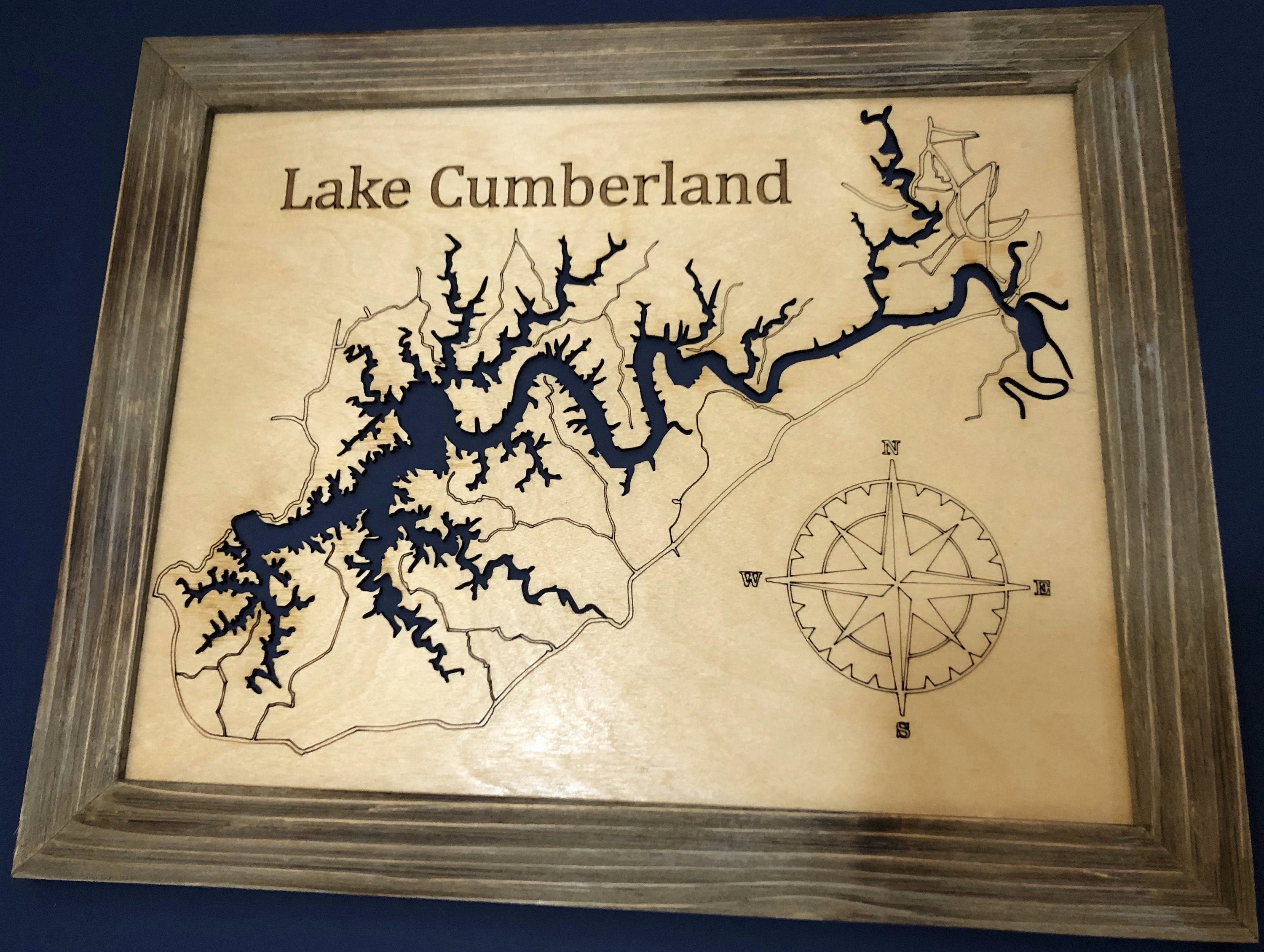 Custom Lake Map Personalized Lake House Decor