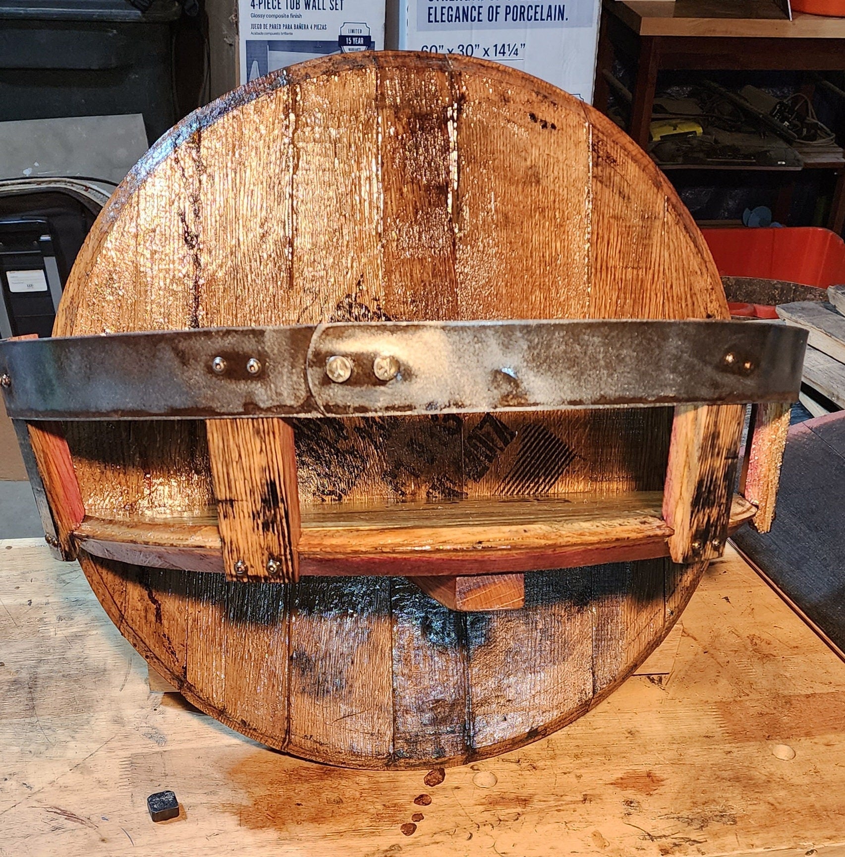 Bourbon barrel shelf