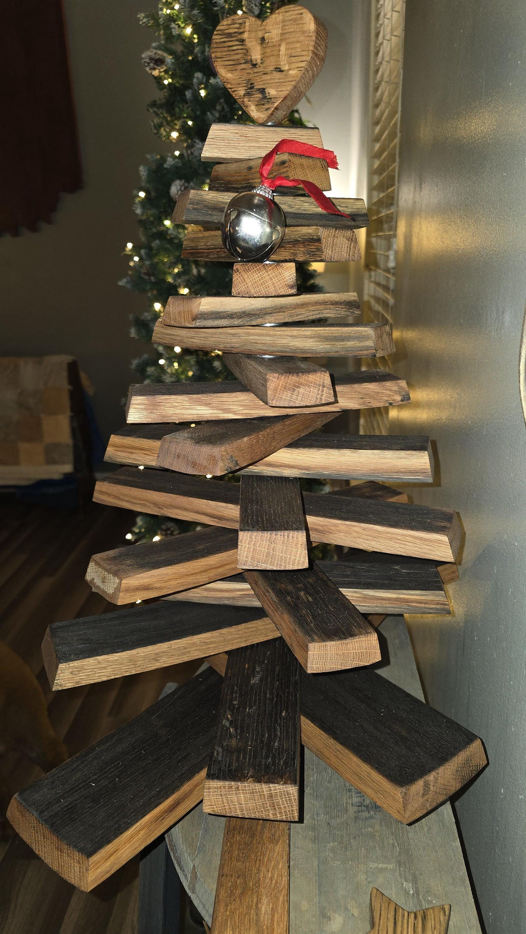Bourbon barrel stave Christmas tree