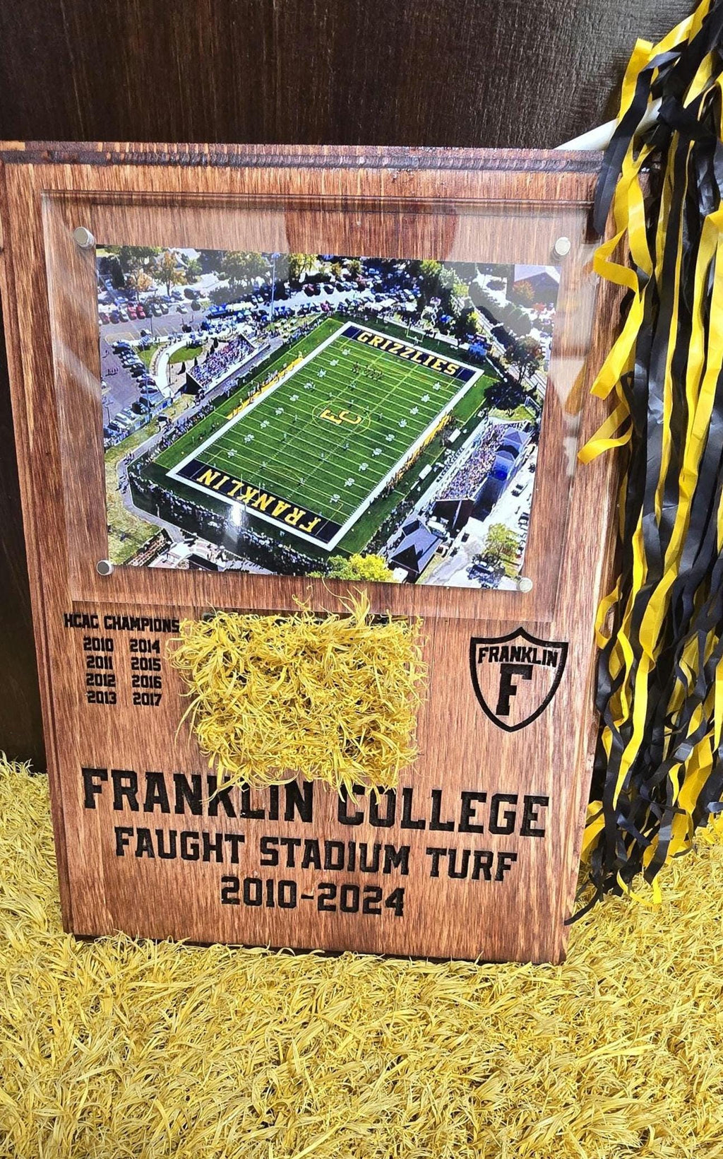 Faught Stadium Turf plaque