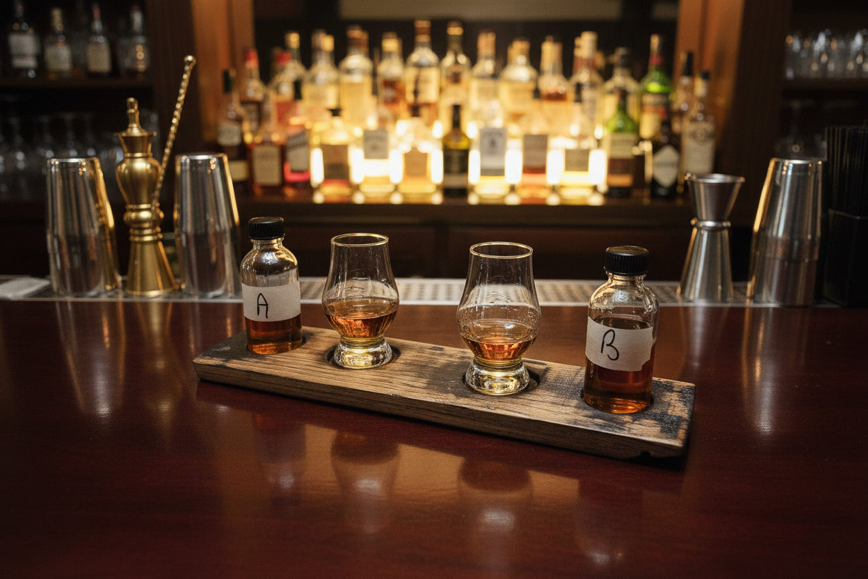 Bourbon blind tasting stave