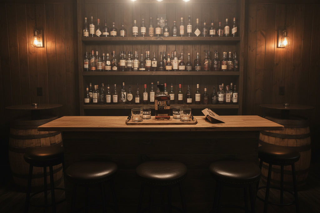 Bourbon barrel top serving tray